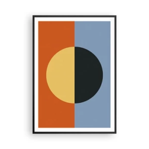 Plakat i sort ramme - En sammensætning af varme og kølighed - 70x100 cm