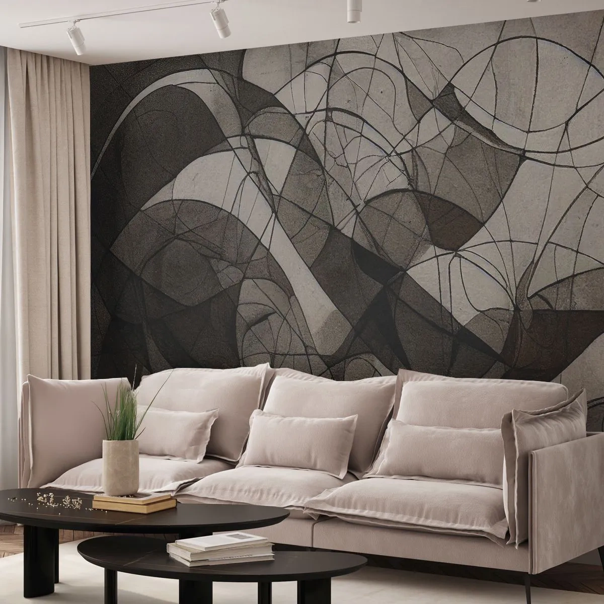Fototapet Selvklæbende Deluxe Sticker - Cirkulation af jordens farver - Stykke, Nutidige, Farveblyant - 350x256 cm