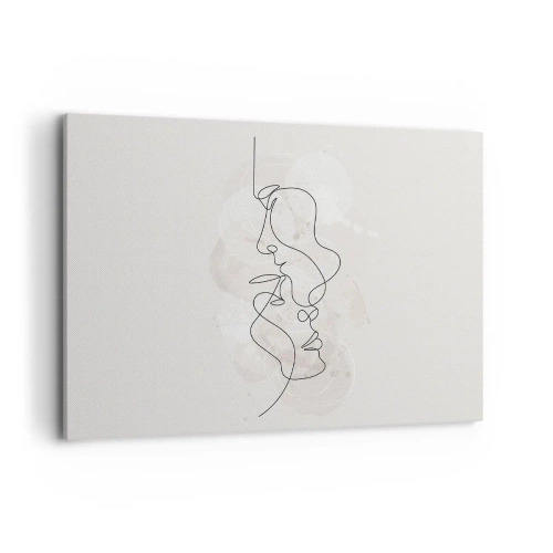 Lærredstryk - Billede på lærred - Omfavnet i en omfavnelse - 100x70 cm