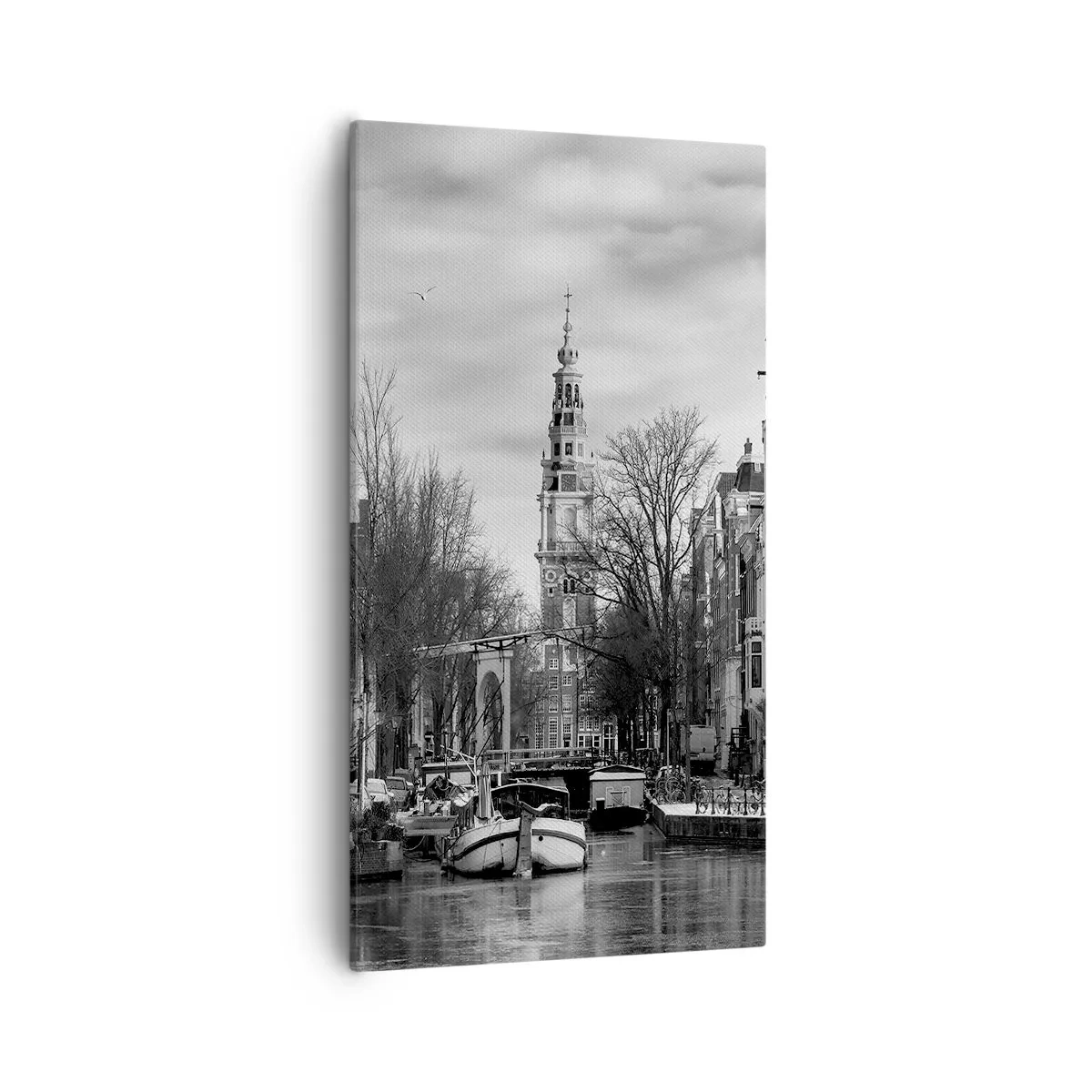 Lærredstryk - Billede på lærred - Amsterdam stemning - 55x100 cm
