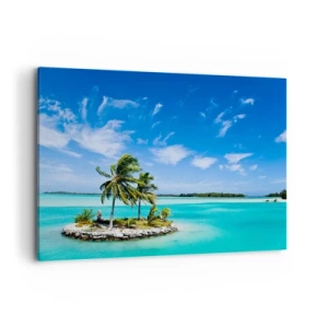 Lærredstryk - Billede på lærred - Paradis på jorden - 120x80 cm