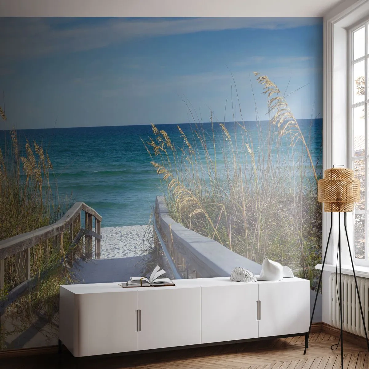 Fototapet Premium Sand - I solen, i vinden - Landskab, Havklit, Hav - 100x70 cm
