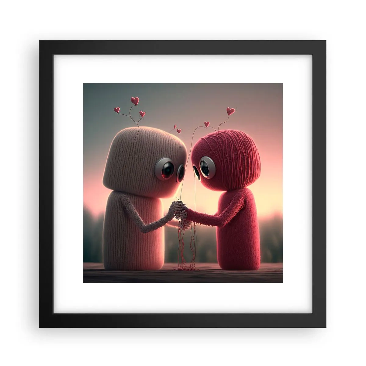 Plakat i sort ramme - Alle har lov til at elske - 30x30 cm