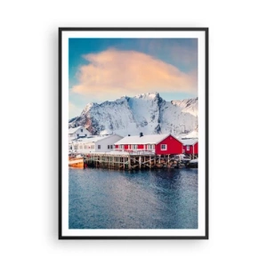 Plakat i sort ramme - Nordlig tilbagetrækning - 70x100 cm