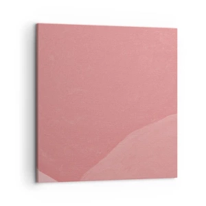 Lærredstryk - Billede på lærred - Organisk komposition i pink - 50x50 cm