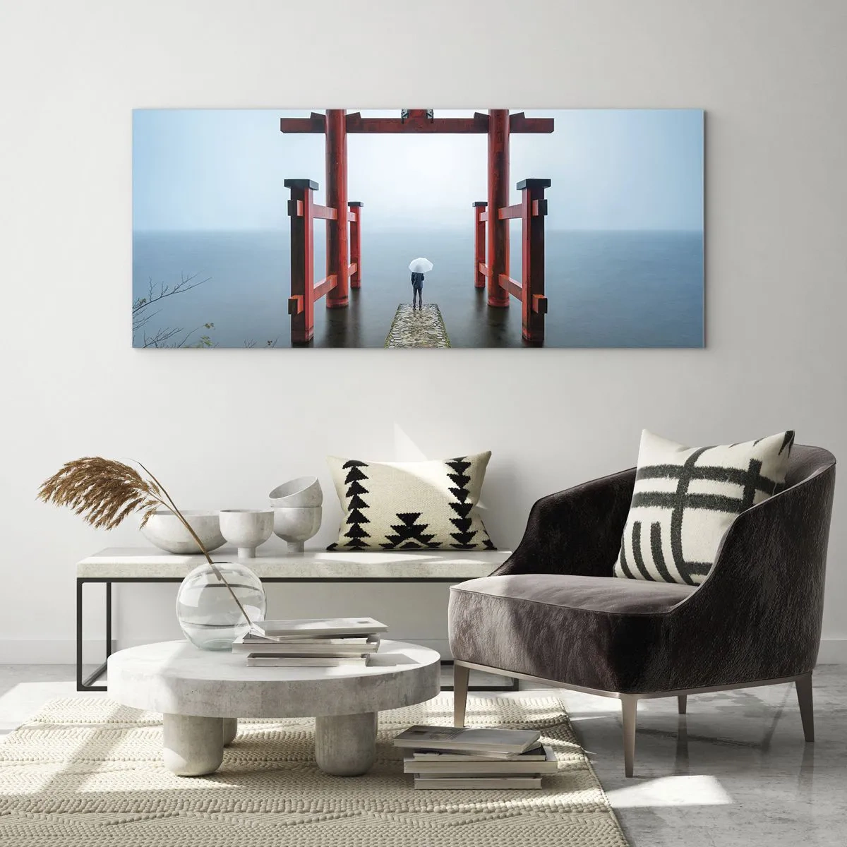 Billede på glas - Japansk drømmeri - 120x50 cm