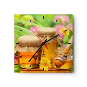 Vægur, Uret - Sød og blomsteragtig - 30x30 cm