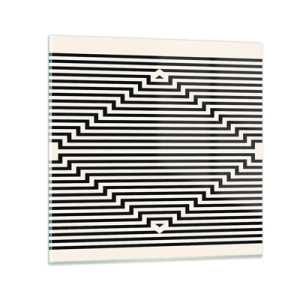 Billede på glas - Geometrisk illusion - 60x60 cm