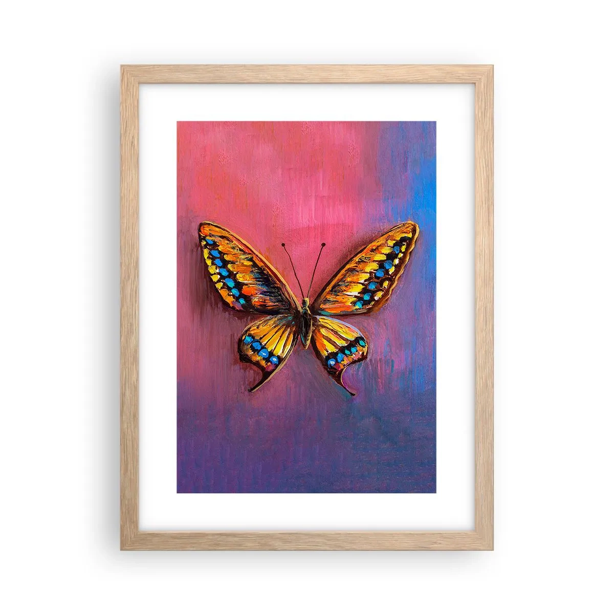 Plakat i ramme af lyst egetræ - Naturens juvel - 30x40 cm