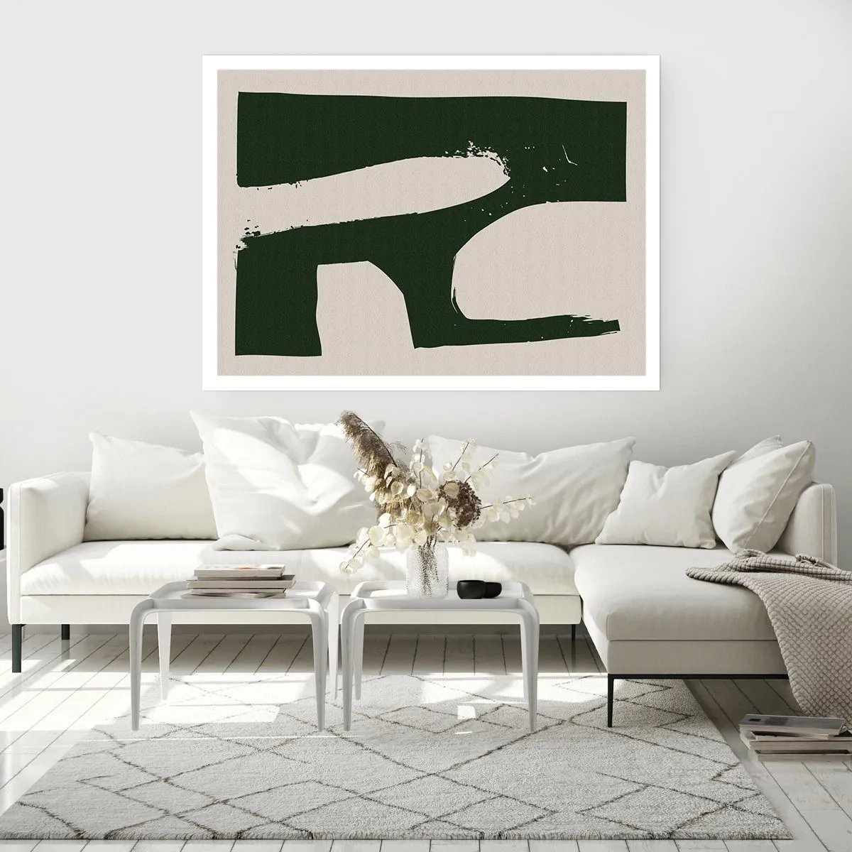 Plakat - Bugter af hvidt - 100x70 cm