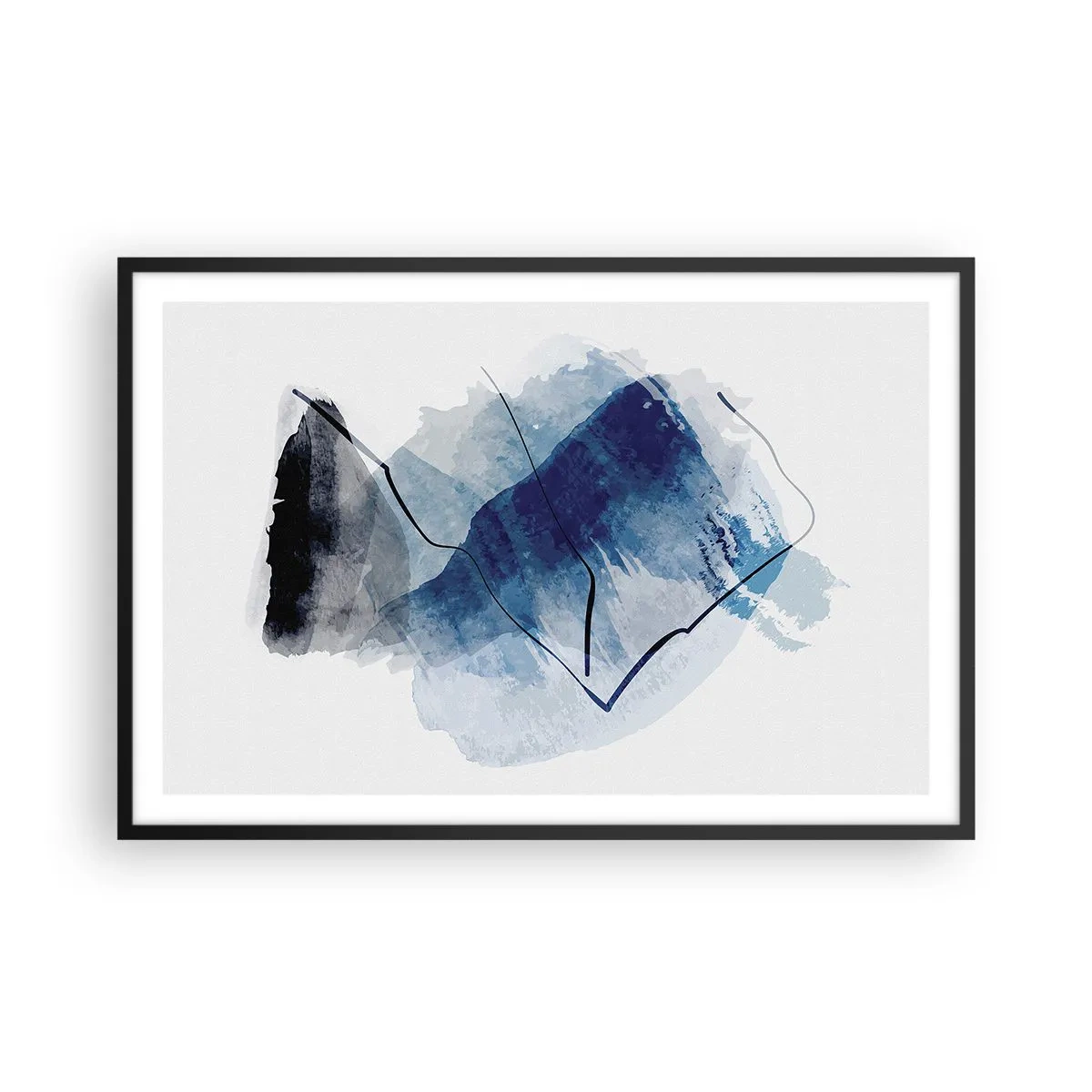 Plakat i sort ramme - Isbjerg - 91x61 cm