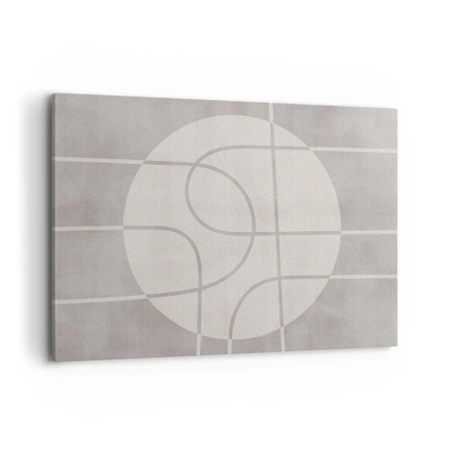 Lærredstryk - Billede på lærred - Cirkulær og lige frem - 100x70 cm