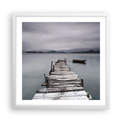 Plakat i hvid ramme - Du kan tage af sted i morgen - 50x50 cm