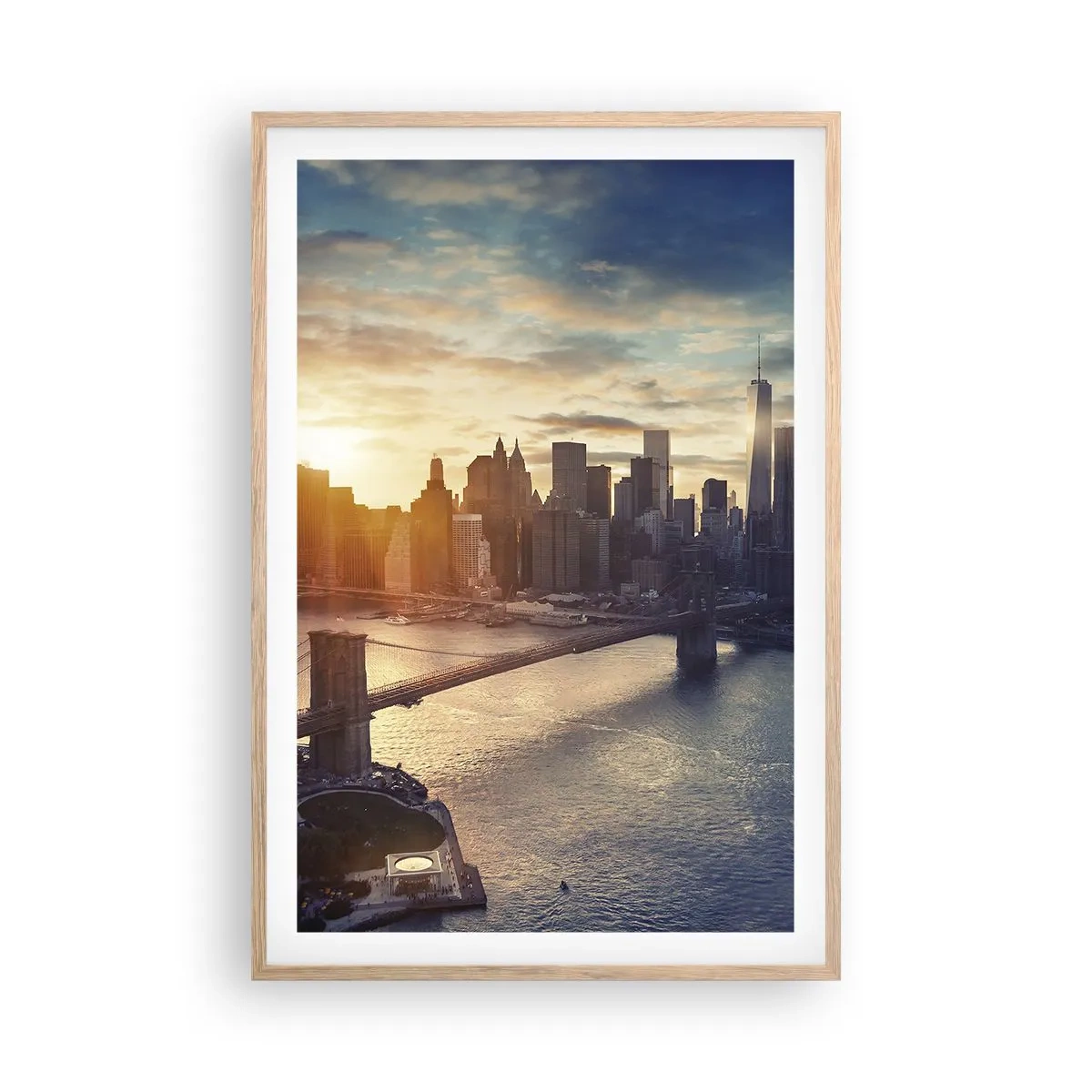 Plakat i ramme af lyst egetræ - Et monument til vestlig kultur - 61x91 cm