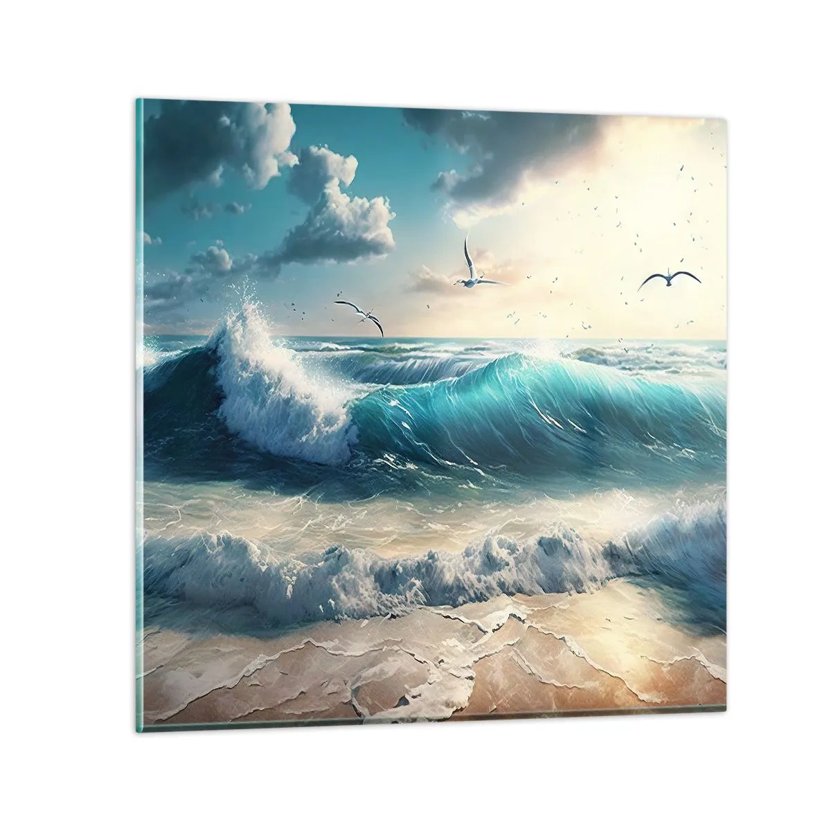 Billede på glas - Støj kun for dig - 70x70 cm