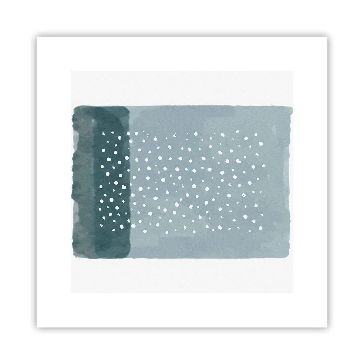 Plakat - Dyrket i blåt - 30x30 cm