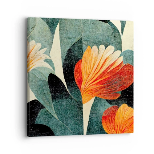 Lærredstryk - Billede på lærred - Varmen fra troperne og køligheden fra det grønne - 30x30 cm