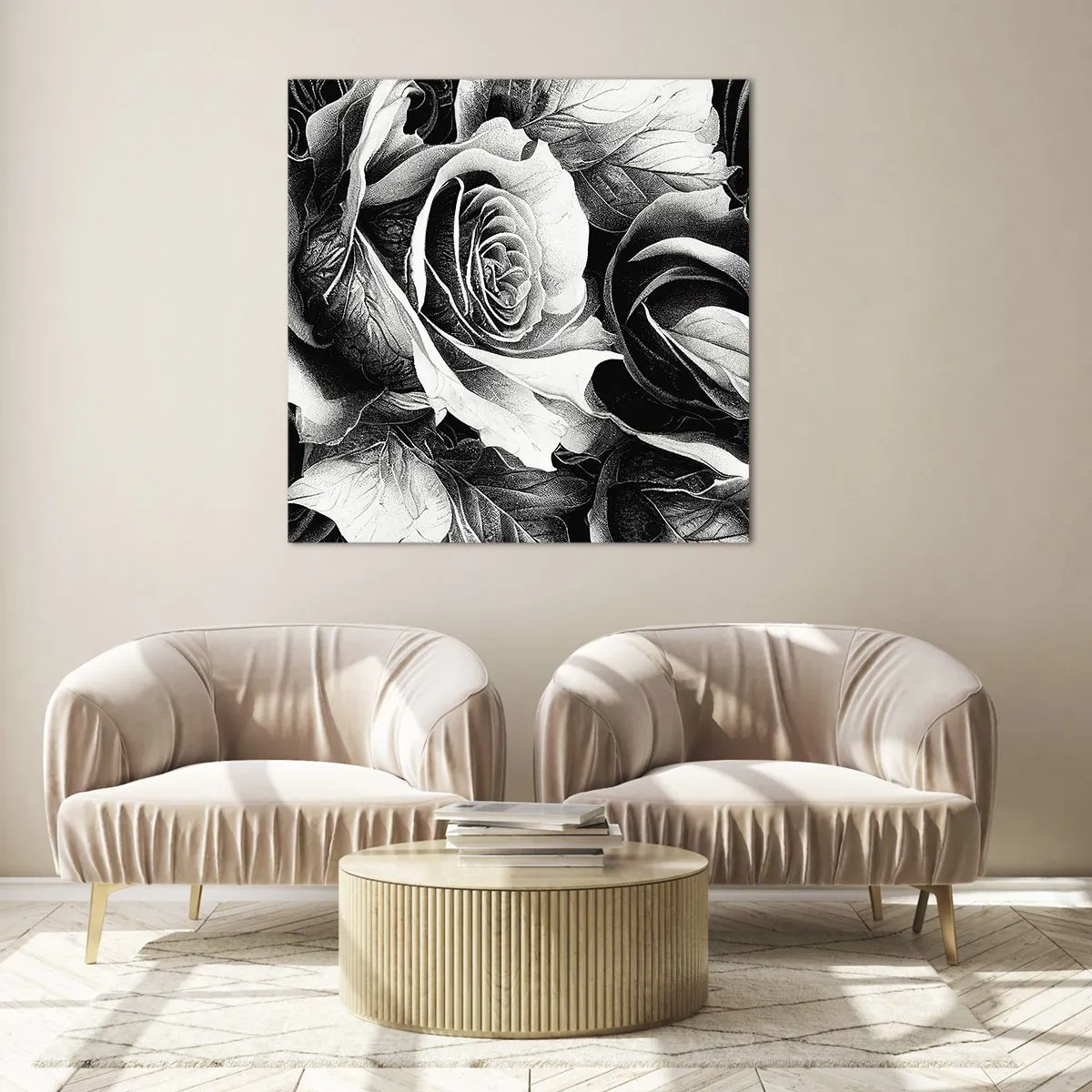 Billede på glas - Altid dronning - 70x70 cm