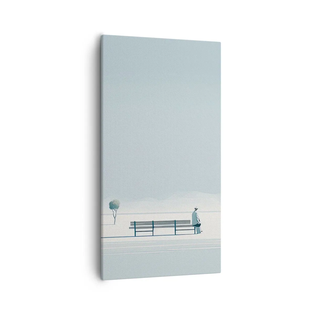 Lærredstryk - Billede på lærred - Ja, jeg venter. - 55x100 cm