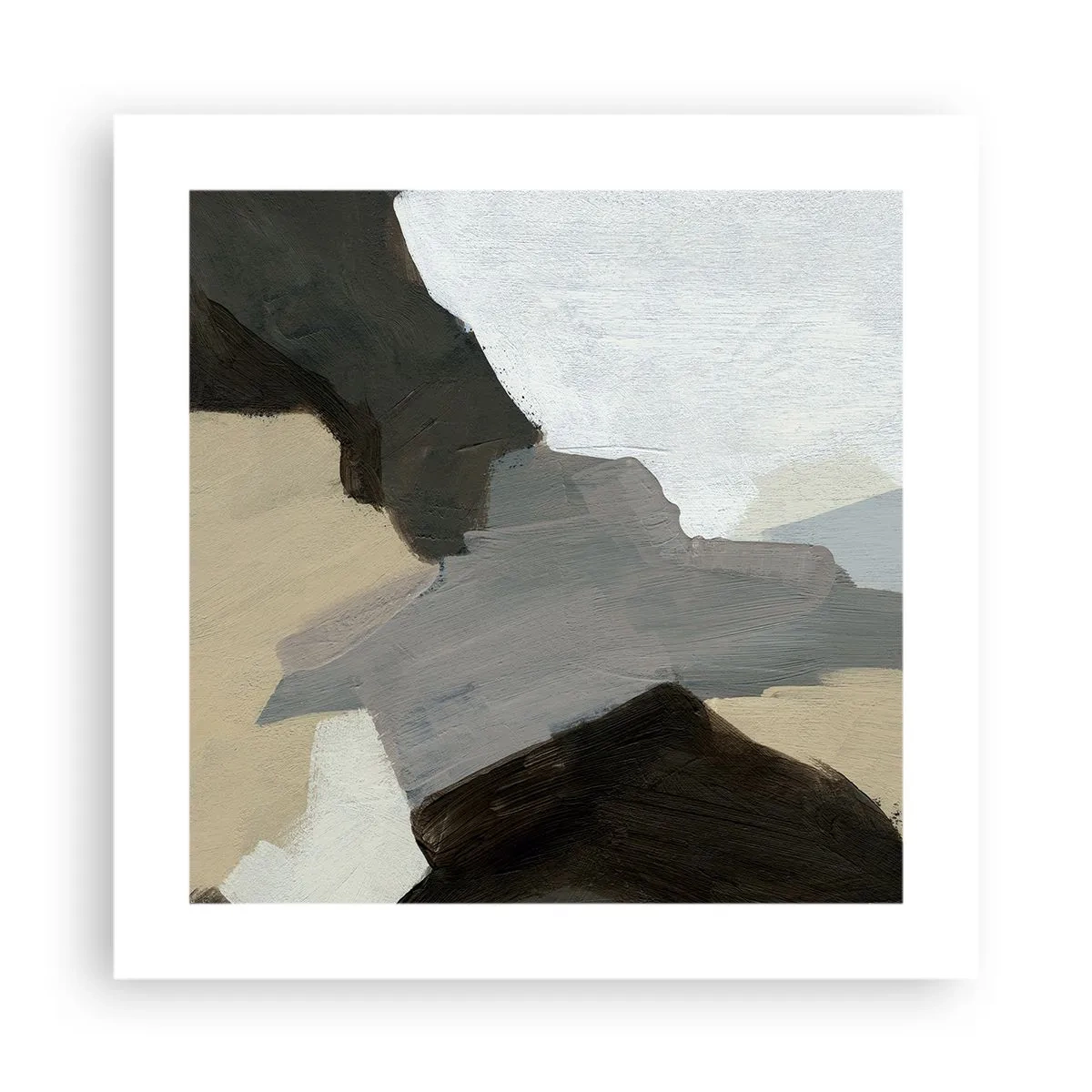 Plakat - Abstraktion: afsked med det grå - 40x40 cm