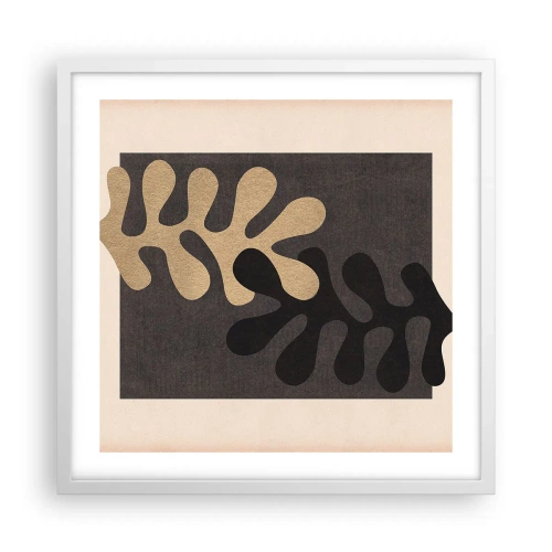 Plakat i hvid ramme - Fravær og supplement - 50x50 cm