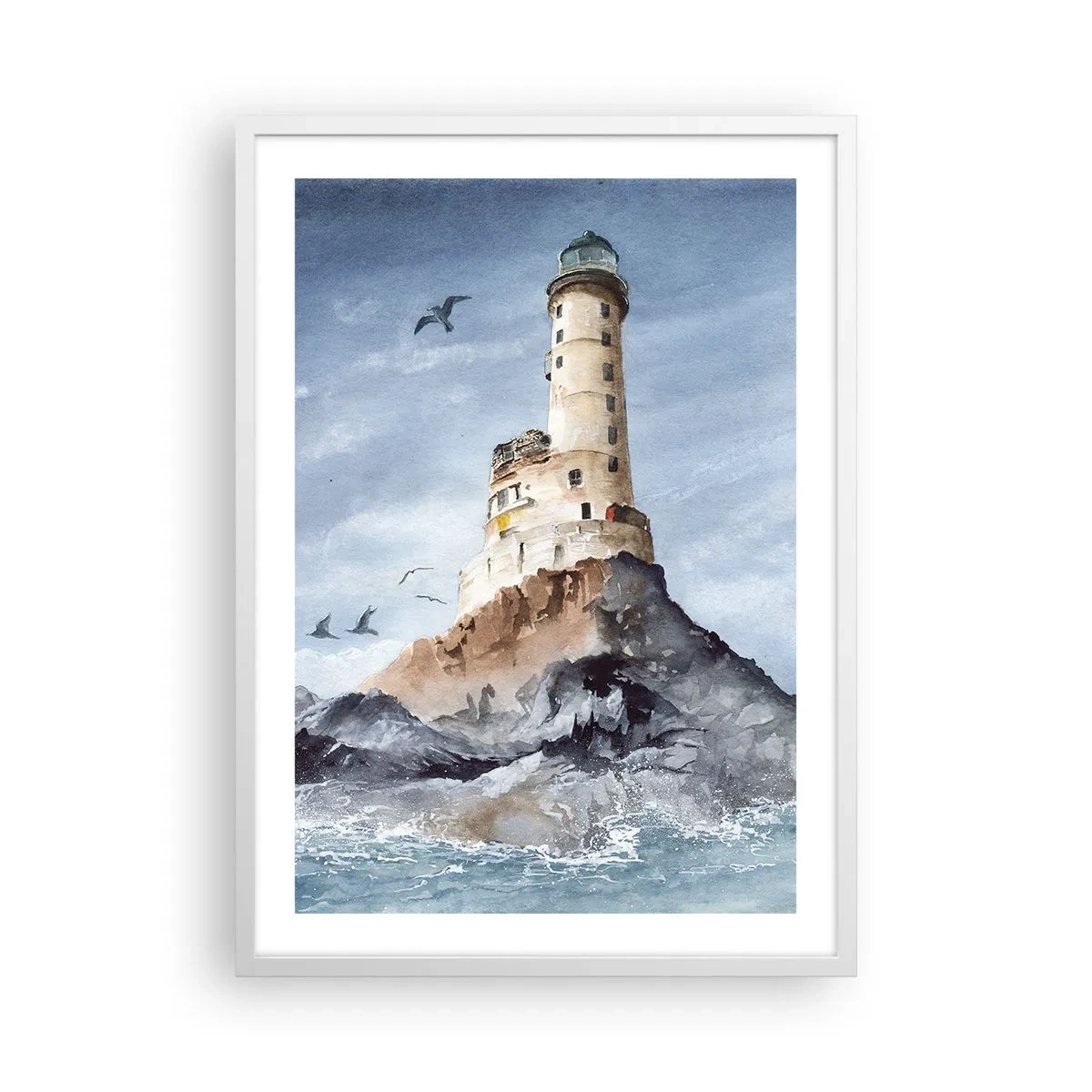 Plakat i hvid ramme - Uovervindelig - 50x70 cm