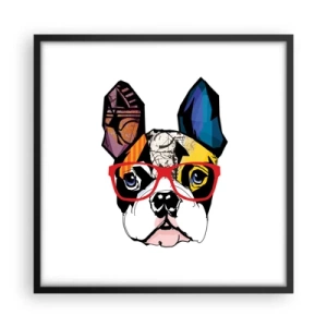 Plakat i sort ramme - Intellektuel - 50x50 cm