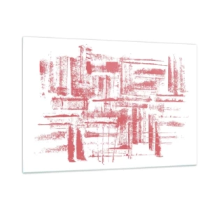 Billede på glas - Rød by - 120x80 cm