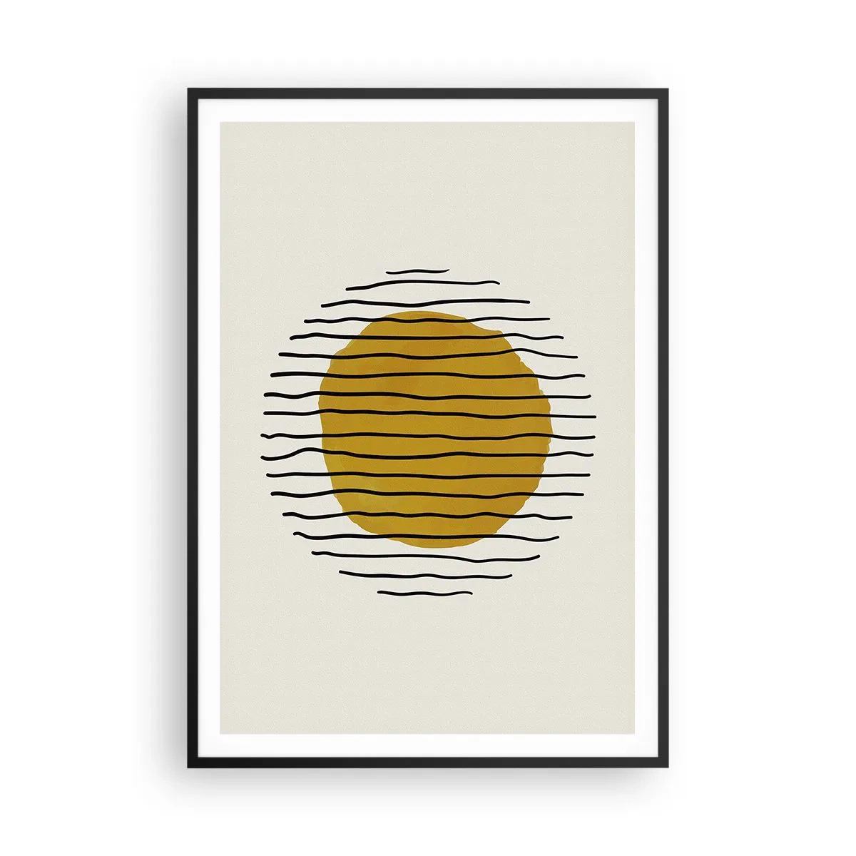 Plakat i sort ramme - Abstraktion, der skælver af varme - 70x100 cm