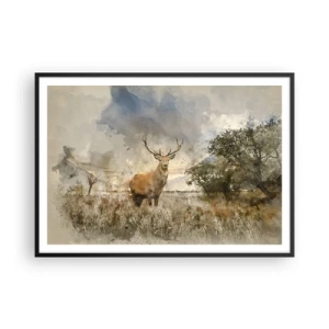 Plakat i sort ramme - Værdighed - styrke - værdighed - 100x70 cm