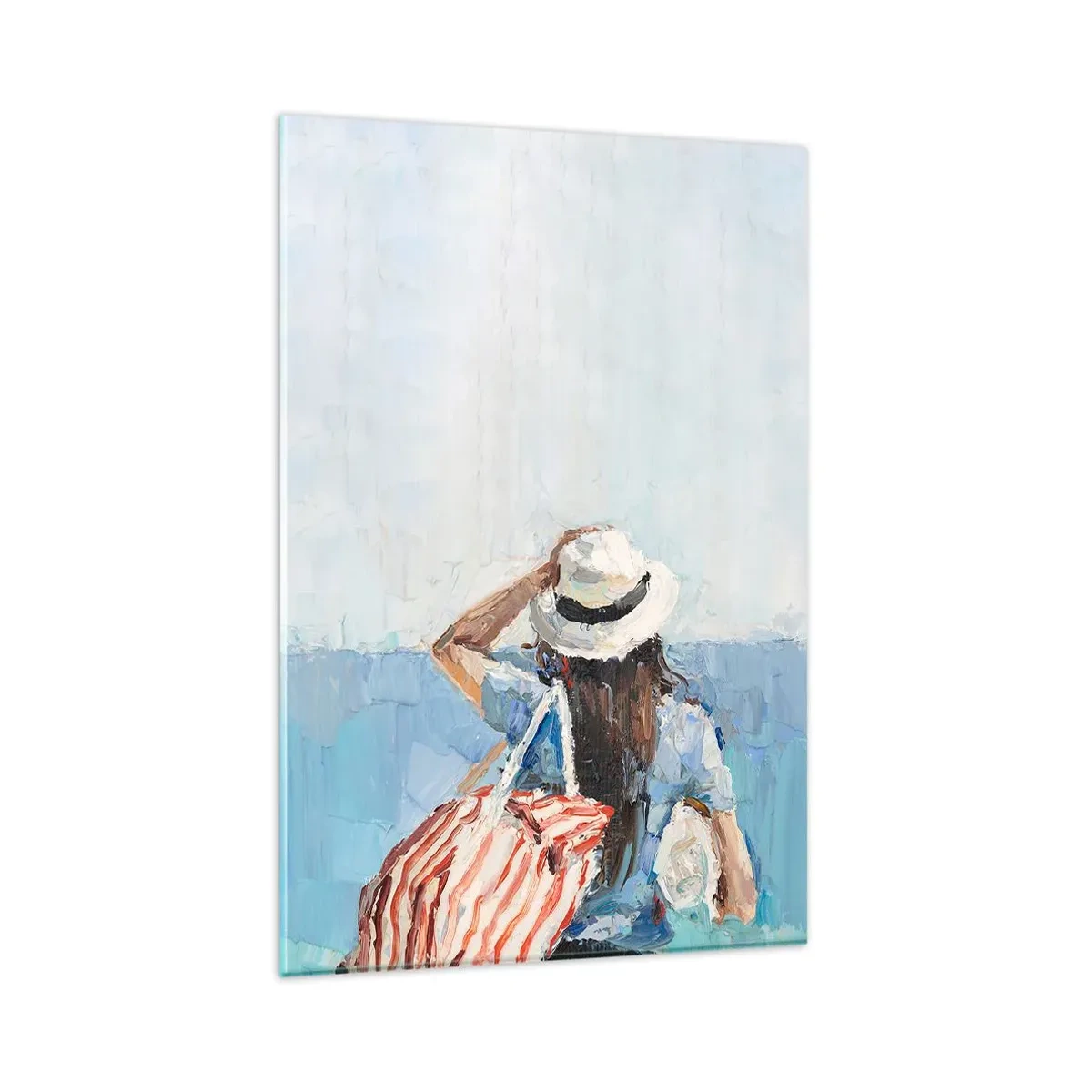Billede på glas - Velkommen på ferie - 80x120 cm