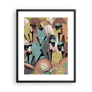 Plakat i sort ramme - Den store fejring er på vej - 40x50 cm