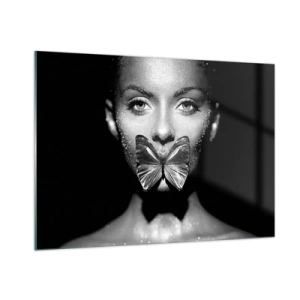 Billede på glas - Sommerfuglekys - 100x70 cm