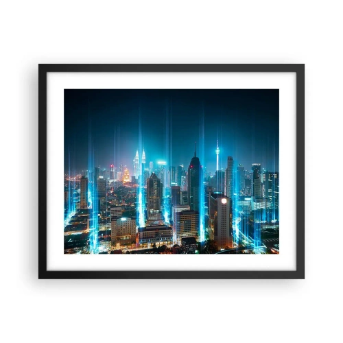 Plakat i sort ramme - Berlin til himlen - 50x40 cm