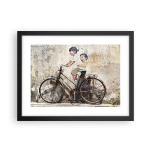 Plakat i sort ramme - Sandt eller falsk? - 40x30 cm