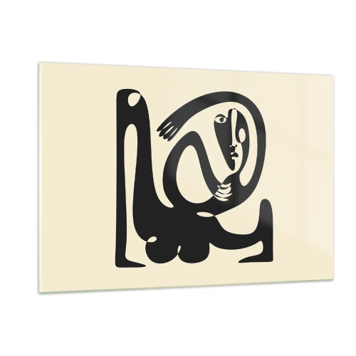 Billede på glas - Næsten Picasso - 120x80 cm