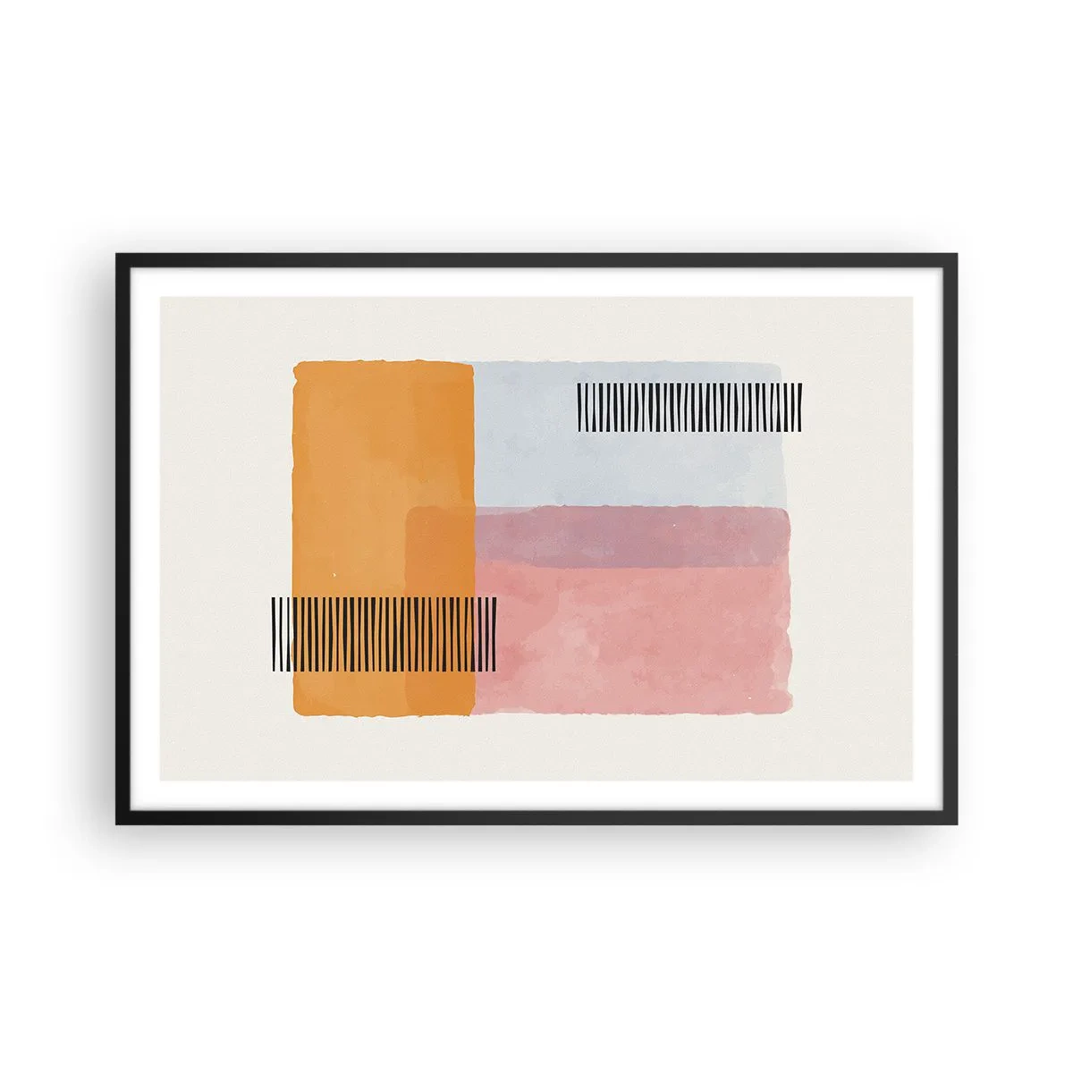 Plakat i sort ramme - Fra hjørne til hjørne - 91x61 cm
