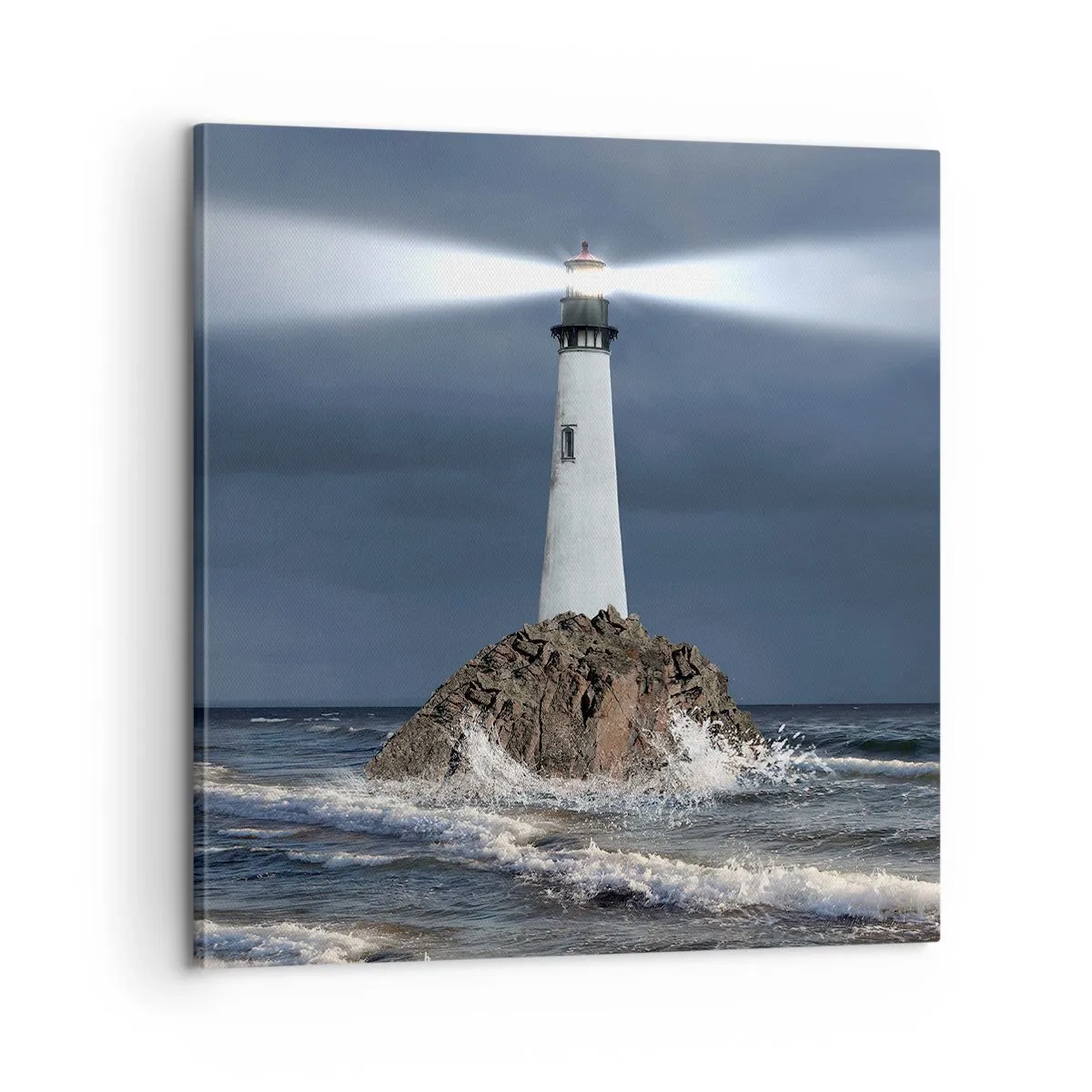 Lærredstryk - Billede på lærred - Her...her...her! - 60x60 cm