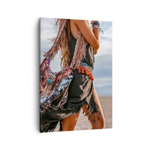Lærredstryk - Billede på lærred - Shamanens pige - 50x70 cm