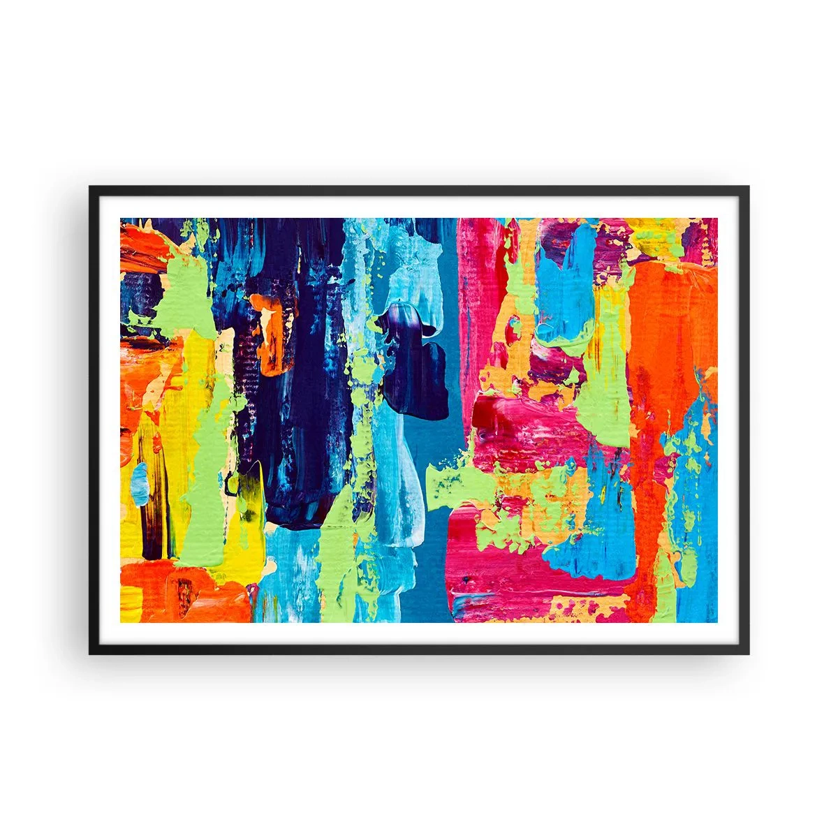 Plakat i sort ramme - Livet er smukt! - 100x70 cm