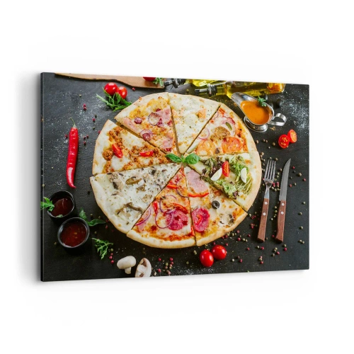 Lærredstryk - Billede på lærred - Et udvalg af smagsvarianter - 120x80 cm