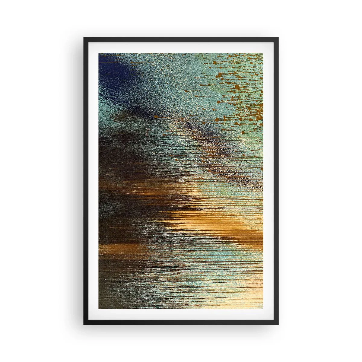 Plakat i sort ramme - En utilsigtet farverig komposition - 61x91 cm
