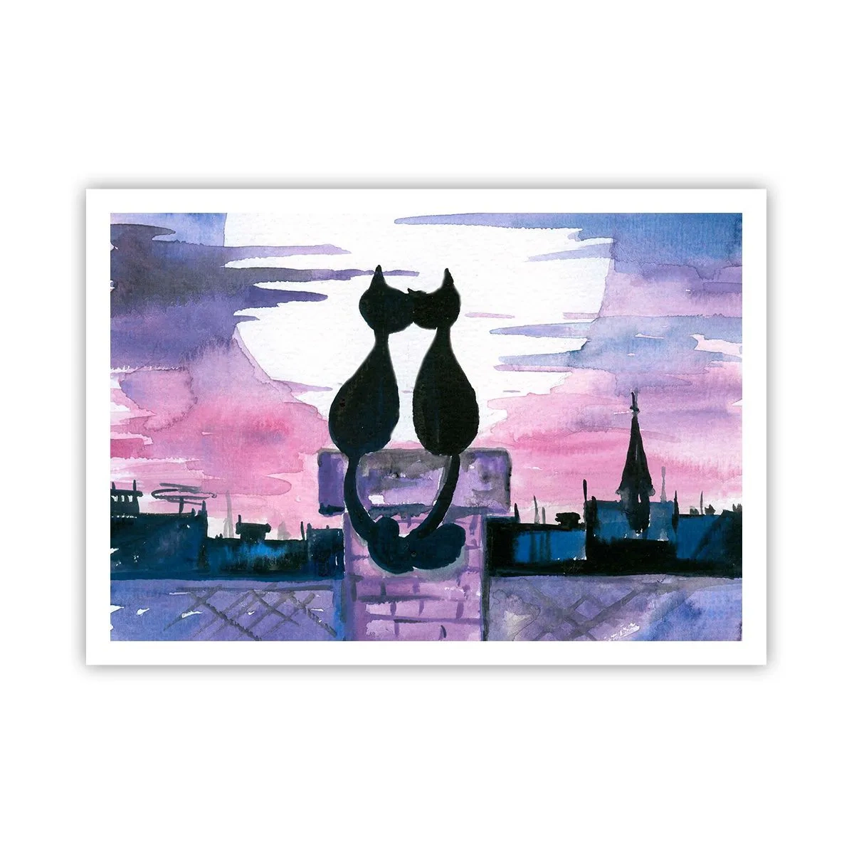 Plakat - Rendez-vous under månen - 100x70 cm