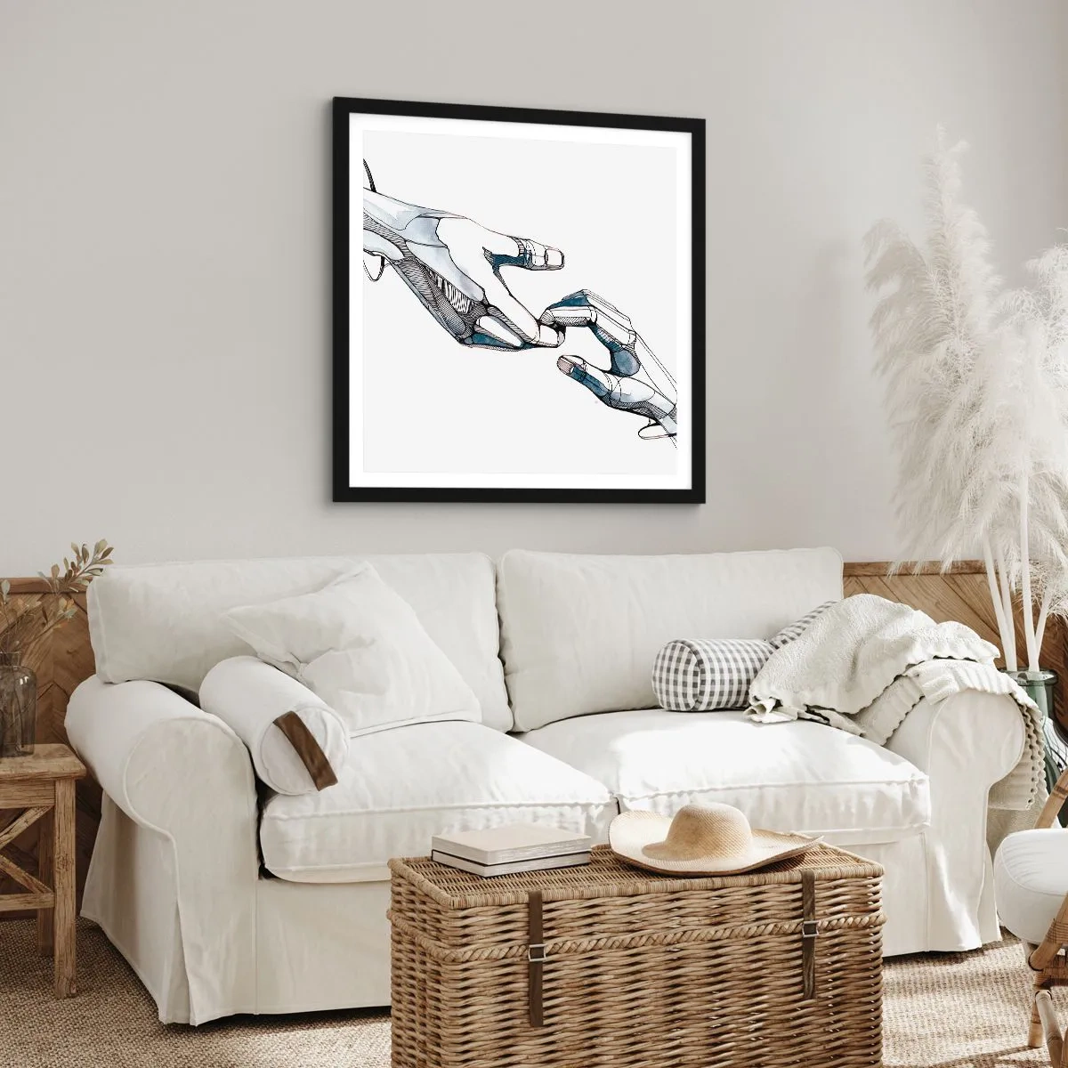 Plakat i sort ramme - En god gestus - 60x60 cm