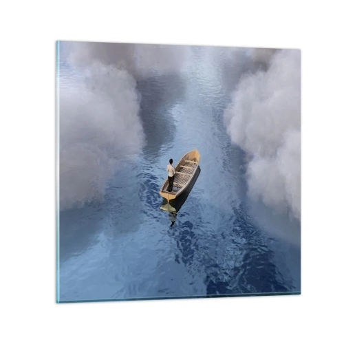 Billede på glas - Livet - rejsen - det ukendte - 70x70 cm