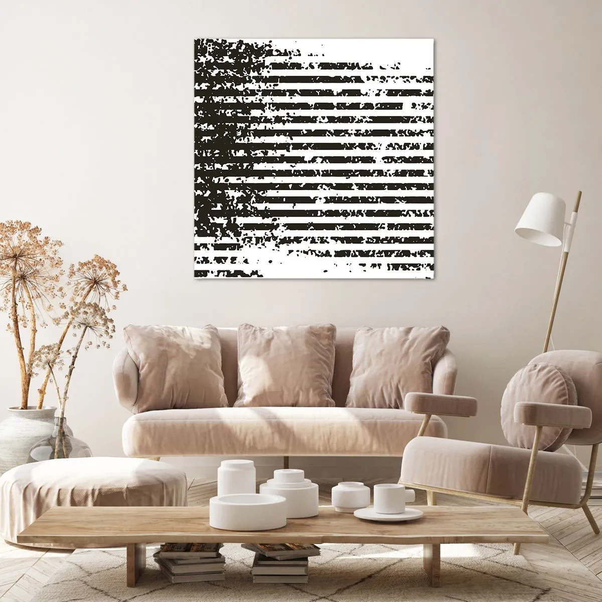 Lærredstryk - Billede på lærred - Rytme og støj - 30x30 cm