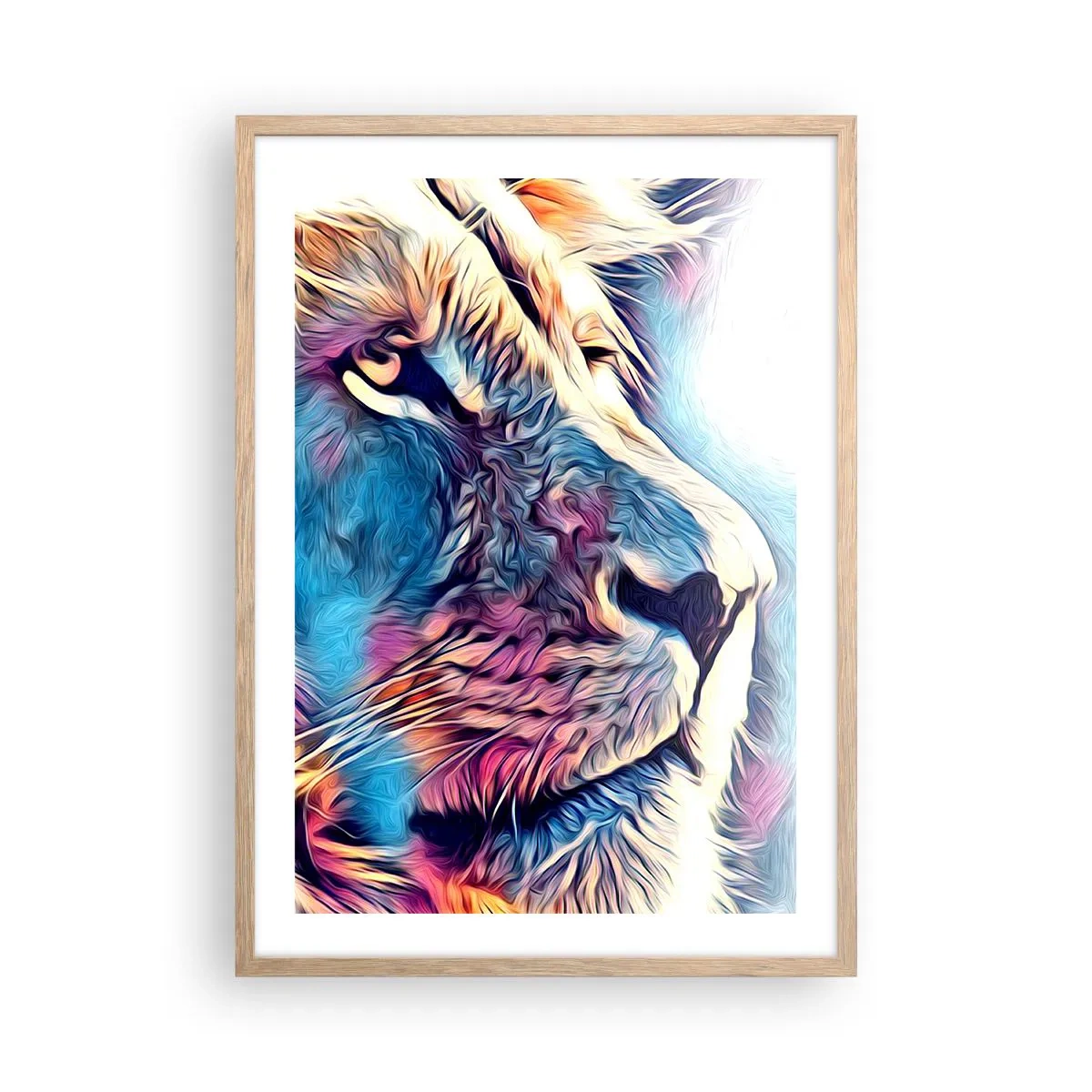 Plakat i ramme af lyst egetræ - Naturens visdom - 50x70 cm