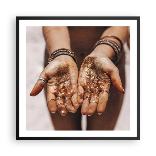 Plakat i sort ramme - En gave til dig - 60x60 cm