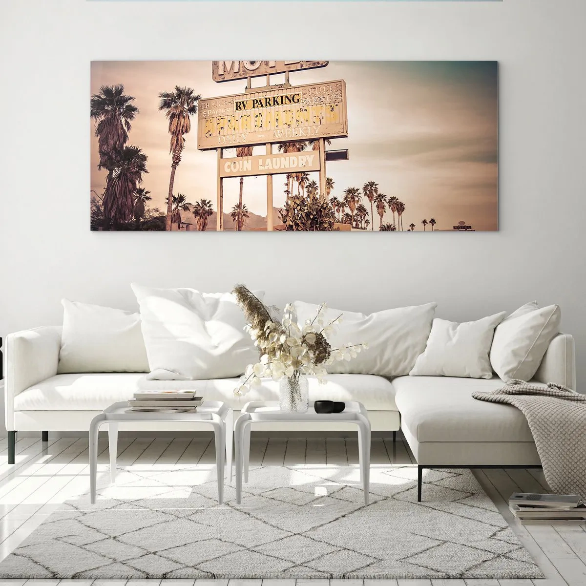 Billede på glas - Her er tiden standset - 140x50 cm