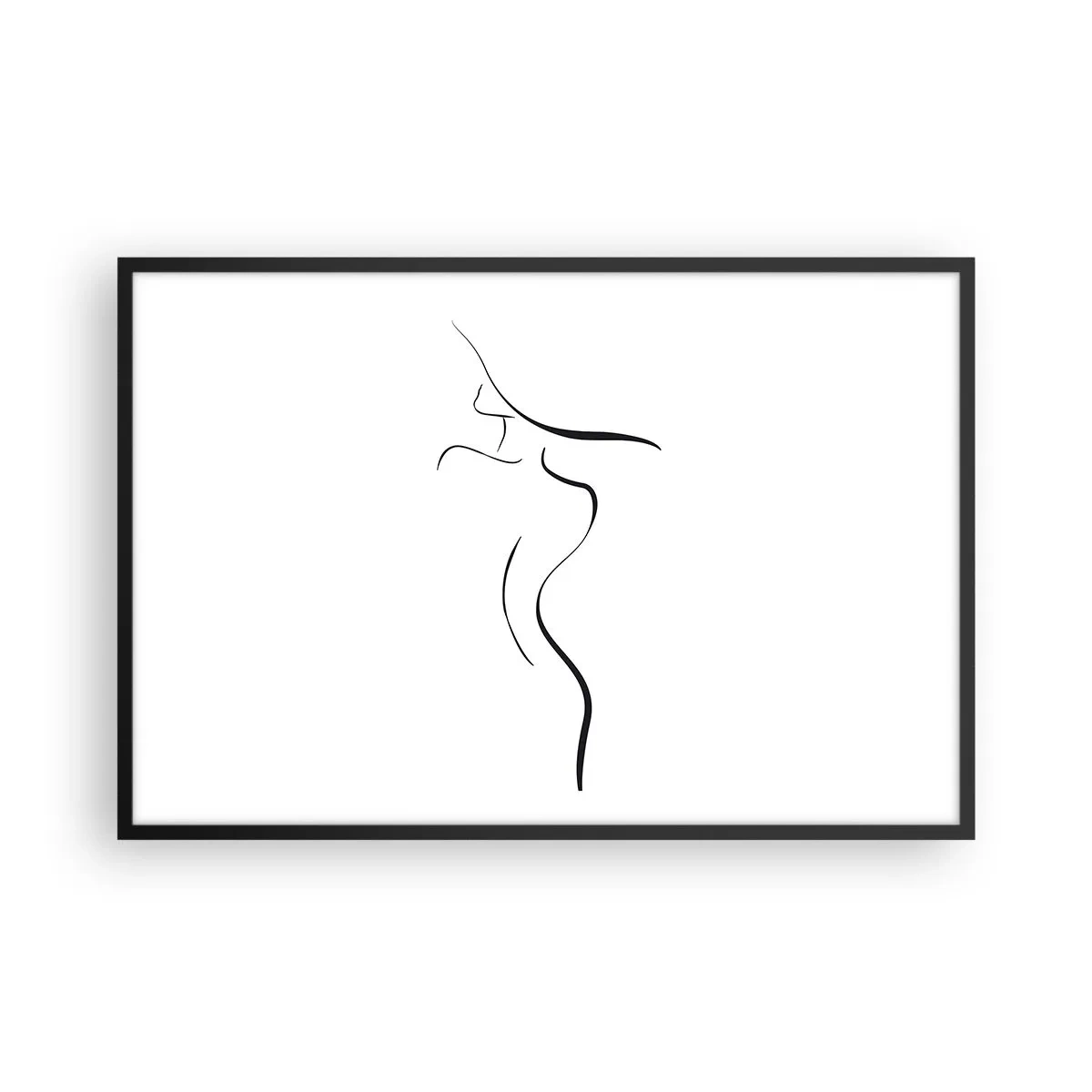 Plakat i sort ramme - Flygtig som en bølge - 91x61 cm